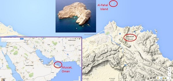 Al Fahal Island, off Muscat, the capital of Oman
